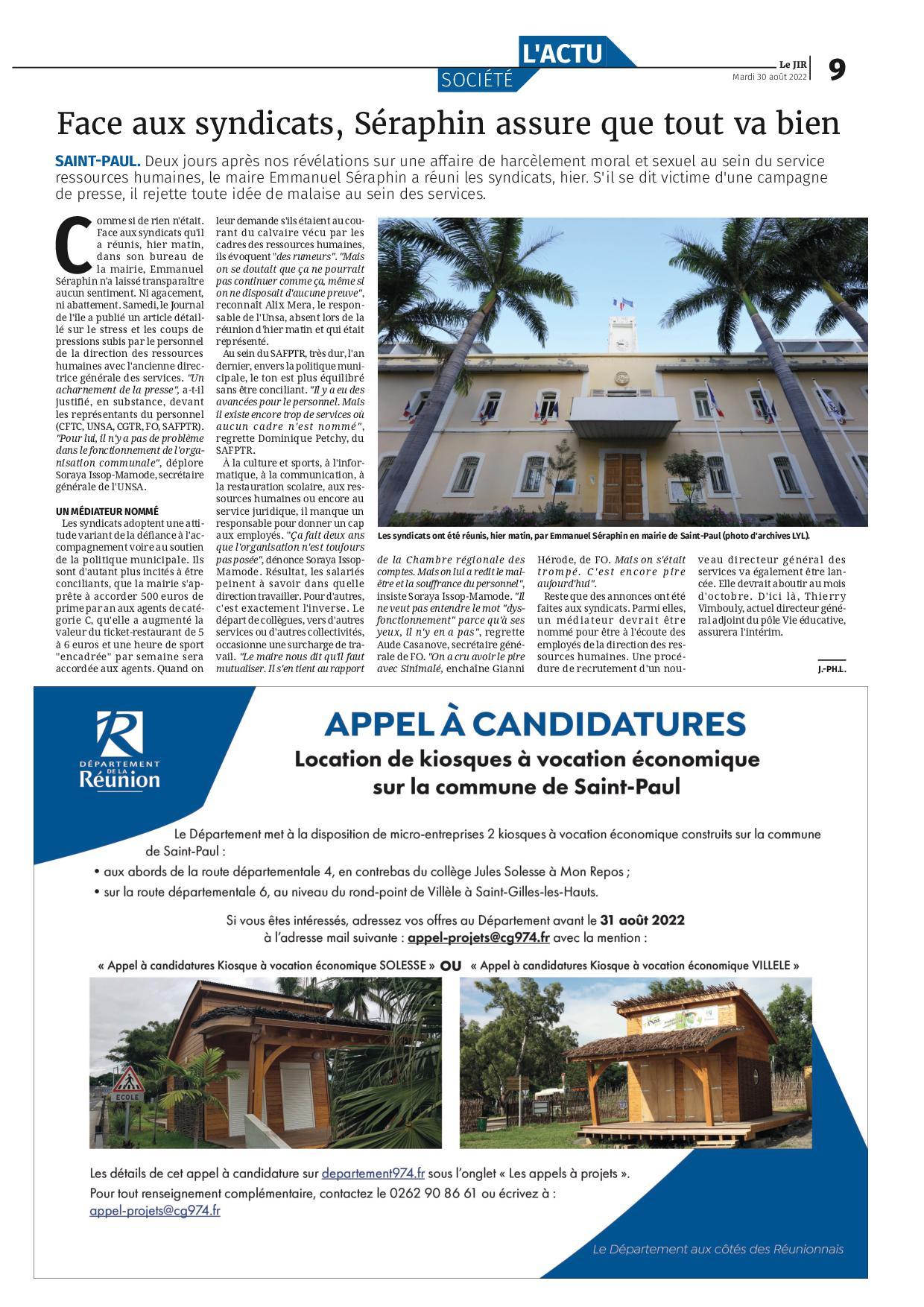 Article jir du 30 aout 2022